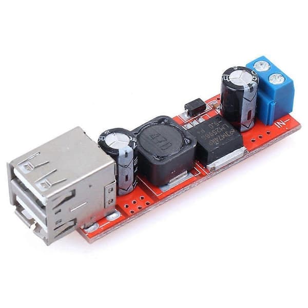 Dobbel USB 9V/12V/24V/36V til 5V Konverter DC-DC 3A Strømmodul-Perfet