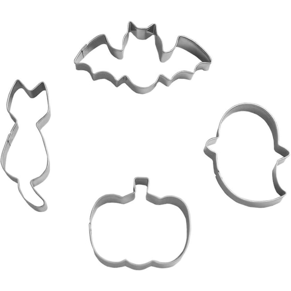 Mini Halloween Cookie Cutter Set - 4 delar rostfritt stål - Perfet