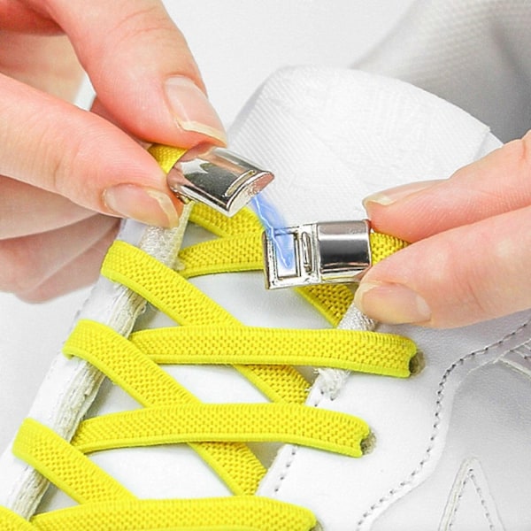 Nye Elastiske Flade Sko Snørebånd Uden Binding til Sneakers, Magnetiske Sko Snore, Stræk Snørebånd Uden Binding til Børn & Voksne - Perfekt brown