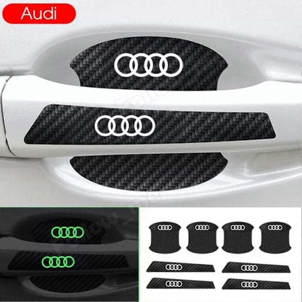 8 st Luminous Dörrskålsdekaler Hög Stretchbar Skålsdekal Passar För-Perfekt 1 Audi