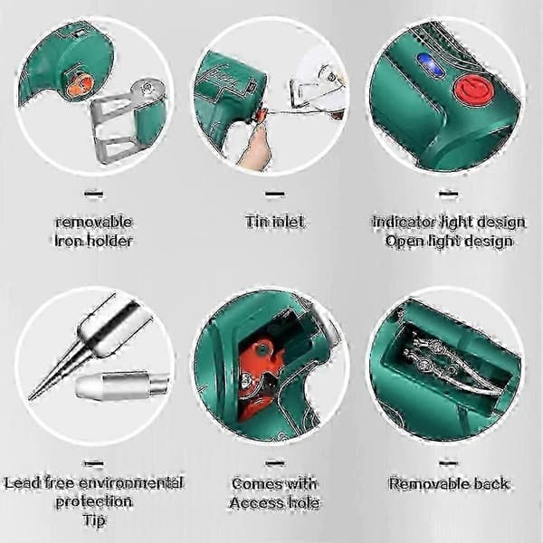 3-i-1 Svejsning, Skæring & Rustfjernelsessæt - Hurtig Opvarmning, Ergonomisk, Ideel til Begyndere & Gør-det-selv-Perfekt Black EU plug