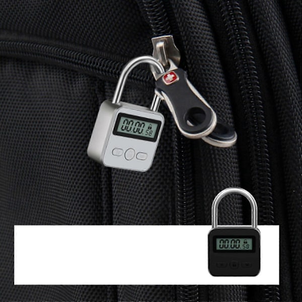 Metal Timer Lås LCD Tid 99 Timer Maks Timing USB Timer Hængelås - Perfekt