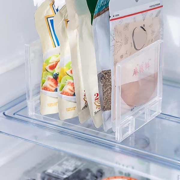 Transparent Saml Selv Køleskabs Hylde Divider Pladsbesparende Rack Køleskab Opbevaring - Perfekt Large
