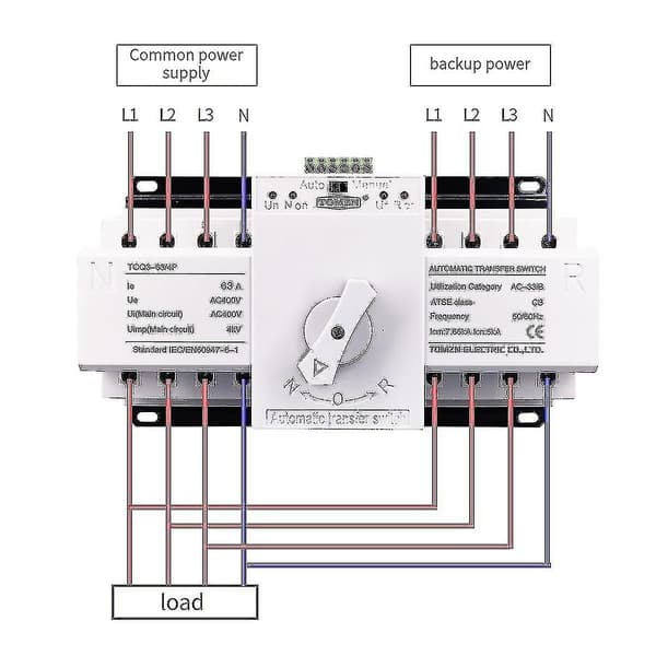 4p 63a Mcb Type Dobbel Strøm Automatisk Overføringsbryter Ats-Perfet 2 input 2 output