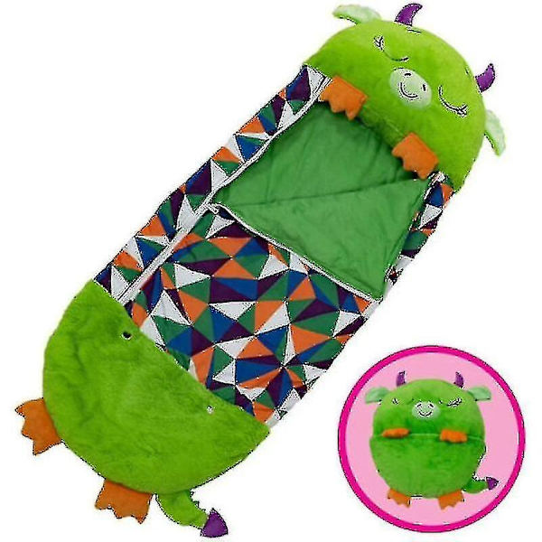 Stor sovsäck Barn lekkudde Soft Warm Unicorn presentleksaker H Green 125X40cm