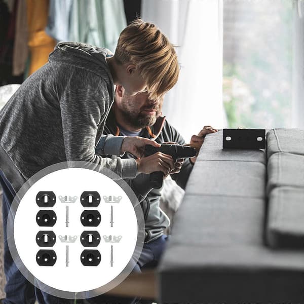 4 Set Soffa Sektionskopplingar Soffstift-stil Möbelkoppling Stiftspänne-Perfet