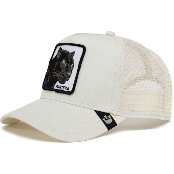 Verkkoeläinbrodeerauslippis Snapback-lippis Valkoinen Leopardi - Perfet white leopard