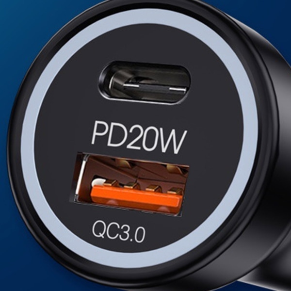 Universal PD20W Typ C QC3.0 USB Laddare Socket Adapter 12V 24V Snabbladdning för Bil Båt-Motorcykel Lastbil RV-ATV