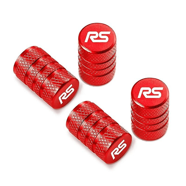Passar Ford Focus Mk2 Mk3 Mk4 Mondeo Fiesta Rs Bil Däckventillock Däckstavskydd Dammtät Vattentät Bildelar - Perfet Red 3