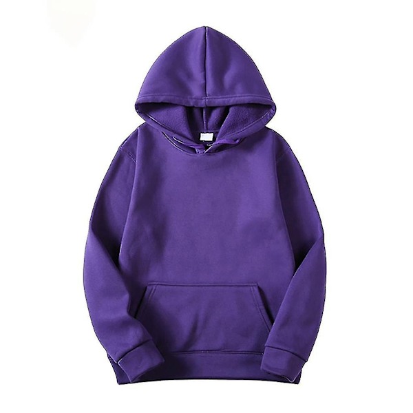 Hettegenser i bomull for kvinner - Perfekt Purple XL