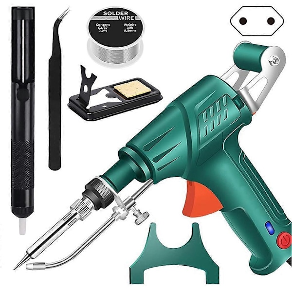 Intern Uppvärmda Industriella Lasersvetsverktyg Intern Uppvärmning Handhållet Lödningsverktyg Kit Kompatibelt med Hem DIY Projekt-Perfekt Green EU plug