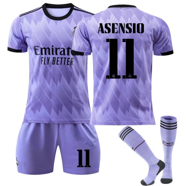 Ny sesong 2022-2023 Real Madrid Fotballdrakt Fotballuniformer ASENSIO- Perfet ASENSIO 11 Kids 28(150-160CM)