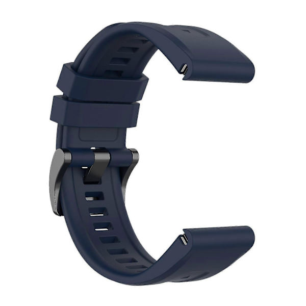 Silikonarmband 26mm för Garmin Fenix 7x/6x/5x Klocka Rem Loop Armband - Perfekt Midnight blue