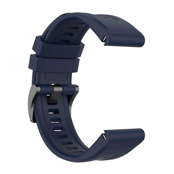 Silikonarmbånd 26mm for Garmin Fenix 7x/6x/5x Klokkerem - Perfekt Midnight blue