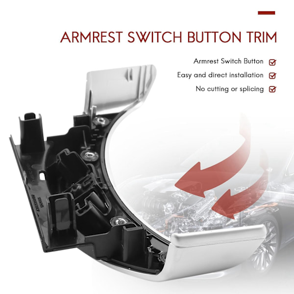 ABS+PC Midterkonsoll Armlæn Switch-knap Trim Dæksel til C GLC Klasse W205 W253 2015-2020-Perfekt