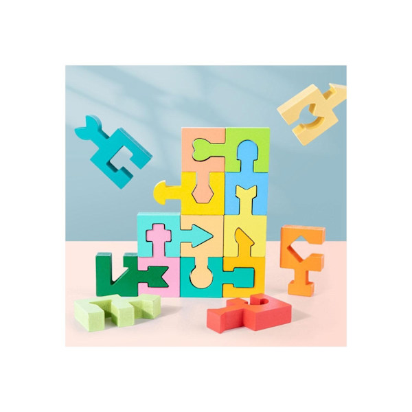 Pussel Shape Assembly Pedagogiskt spel Barns kognitiva pussel - Perfet