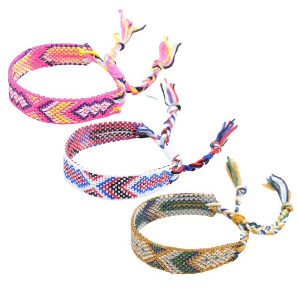 3pc bracelet woven tassel bracelet Boho jewelry for women - Perfet