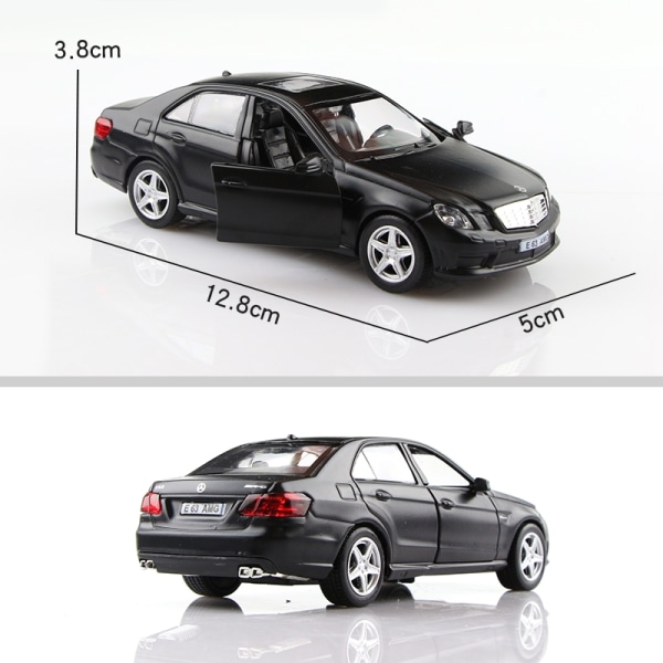 Sports Car Collection Modelgaver til børn Mat Sort Farve Series RMZ city 1/36 Aloy Diecasts Legetøjskøretøjer TOYOTA McLaren - Perfet Benz E63 AMG