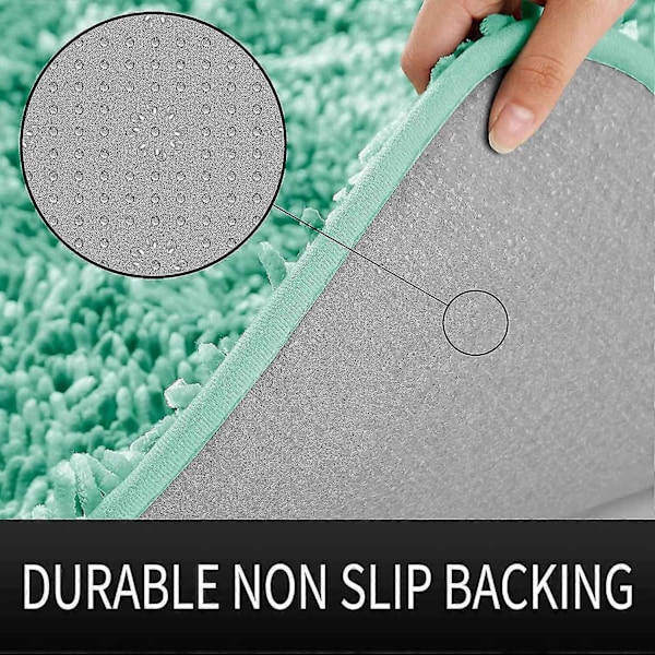 Extra Tjock Premium Badrumsmatta Halkfri Mjuk Badrumsmatta - Perfekt Green 50x80cm
