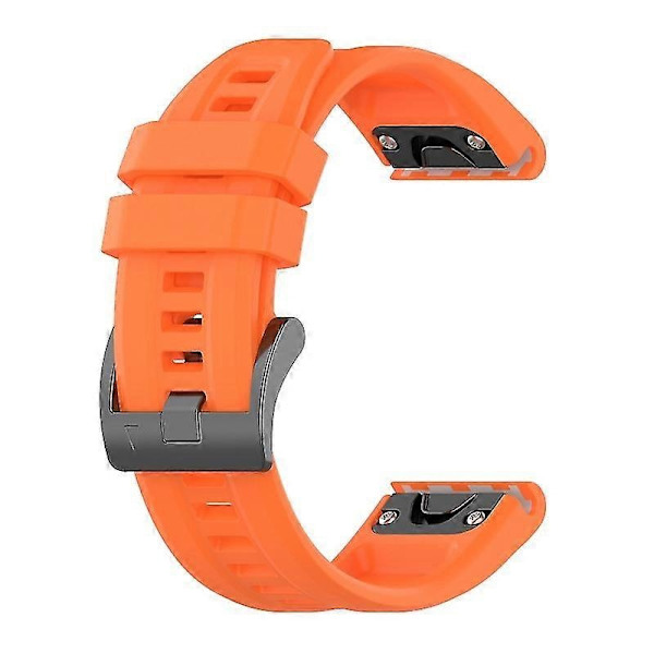 Silikonarmband 26mm för Garmin Fenix 7x/6x/5x Klocka Rem Loop Armband - Perfekt Orange