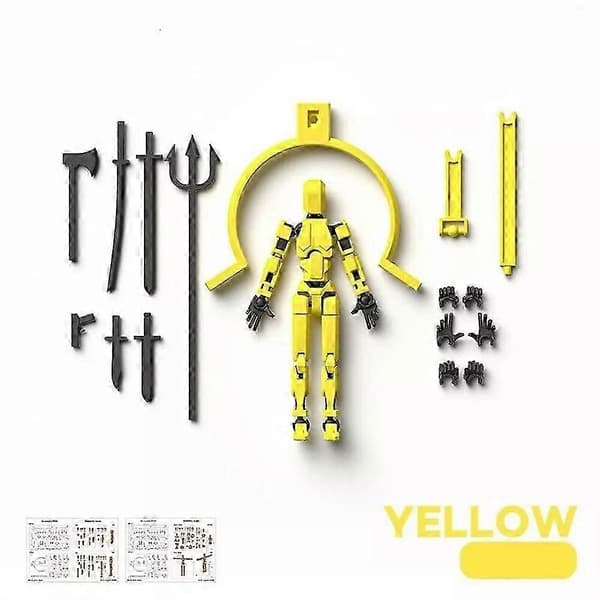 Dummy13 Magnetisk Action Figur Sæt, 3D Magnetisk Action Figur Sæt - Perfekt Yellow Black with Magnet
