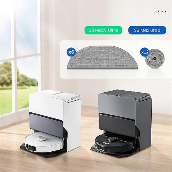 Moppepute Refill Kompatibel med S8 MaxV Ultra / S8 Max Ultra-Perfet