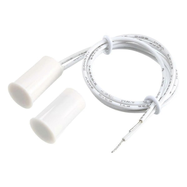 Magnetisk Dörrkontakt RC-33 NC Infälld Trådbunden Säkerhetsfönster Dörrsensor Larm Vit - (10 Set) - Perfekt