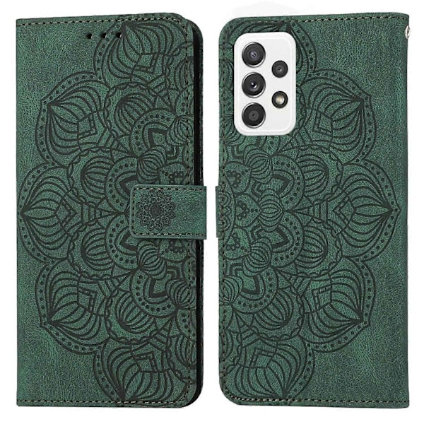 Kompatibel med Samsung Galaxy A23 Mandala Præget Flip Læder Telefon Cover - Perfet