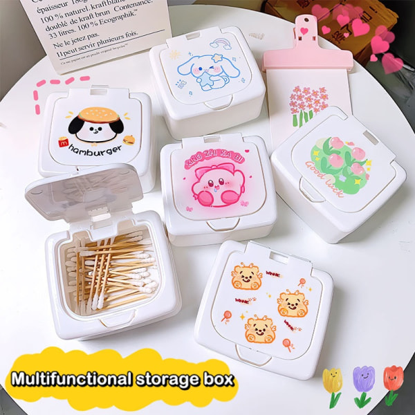 Kawaii Sanrioed Desktop Storage Box Cartoon Storage Box Bomull - Perfet A2