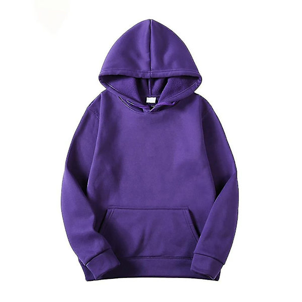 Hettegenser i bomull for kvinner - Perfekt Purple M