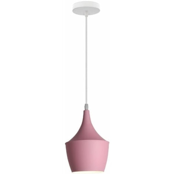 Creative Modern Pendel Lysekrone E27 Dekorativ Iron Pendel Lampe Soverom Stue (Rosa) - Rosa - Perfet