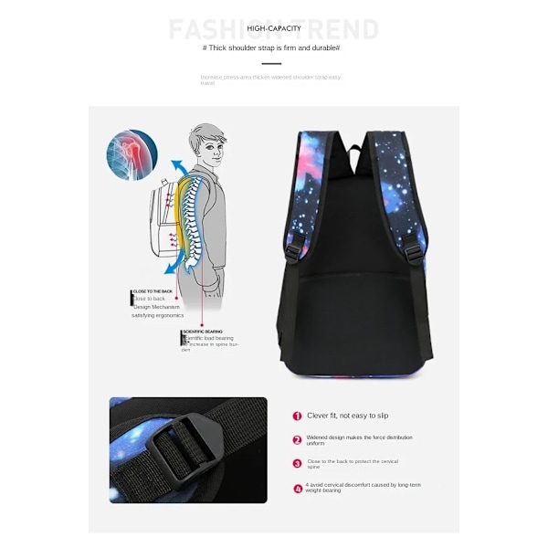 Rainbow Friends-ryggsäck för pojkar och flickor Thunderbolt Figur 2 - Perfet Backpack