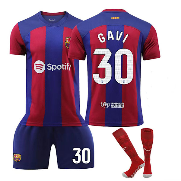 23/24 Ny säsong Hemma FC Barcelona GAVI nr. 30 barnskjorta PEDRI 8 PEDRI 8- Perfet PEDRI 8 L