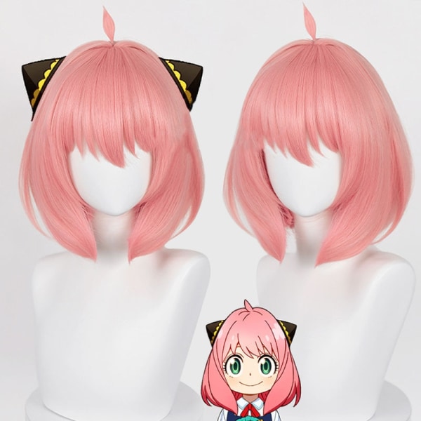 Anya Forger Cosplay Wig Anime Wig HSIU Pink Short Hair zy - Perfet Pink