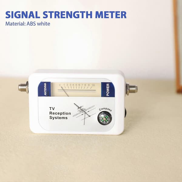 DVB-T Finder Digital Antenn Terrestrisk TV Antenn Signalstyrkemätare Vit-Perfekt