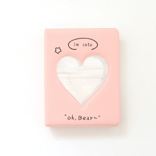 3 tommer Kpop Idol Card Binder Photo Album - Perfet Pink L