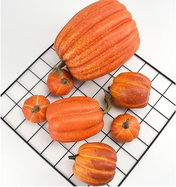 7 stk. Kunstig Gresskar, Falskt Gresskar, Høstdekorasjon til Thanksgiving Halloween Jul - Perfekt