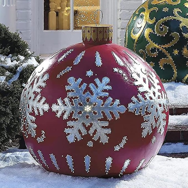Julgranskulor Dekorationer För Hem Utomhus Uppblåsbara Leksaker Red snowflake