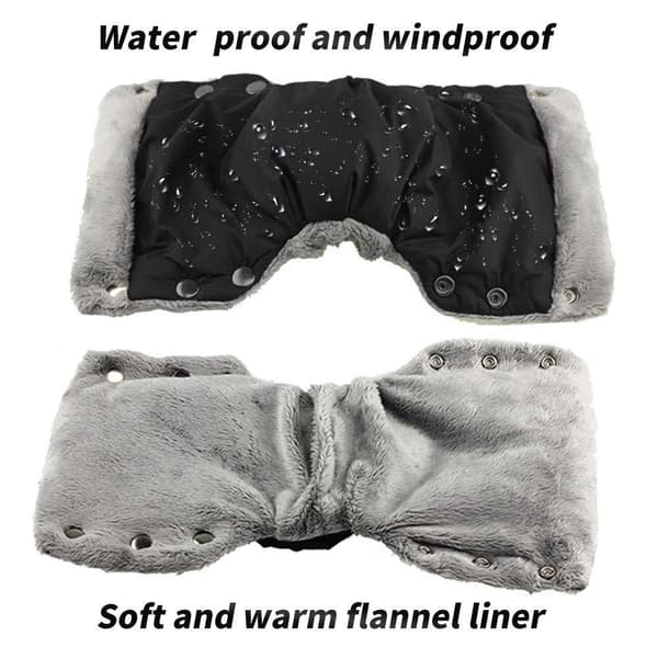 1 par barnevognshandsker, varme handsker, sort black 150