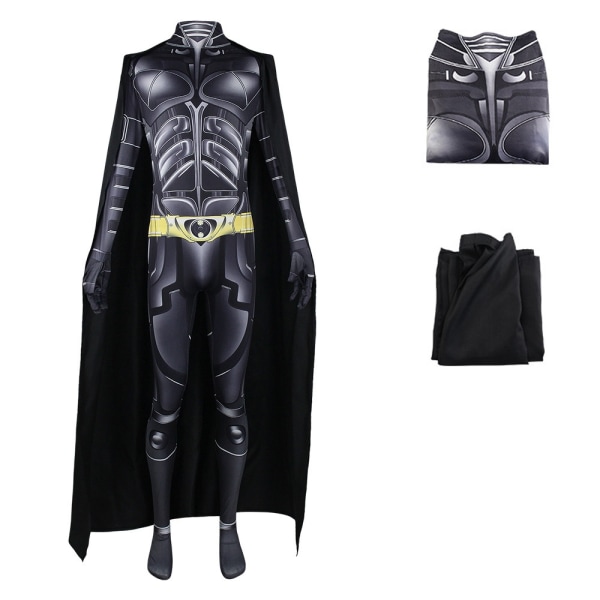 Batman Cosplay festkostyme for voksne, Dark Knight Jumpsuit - perfekt 2XL