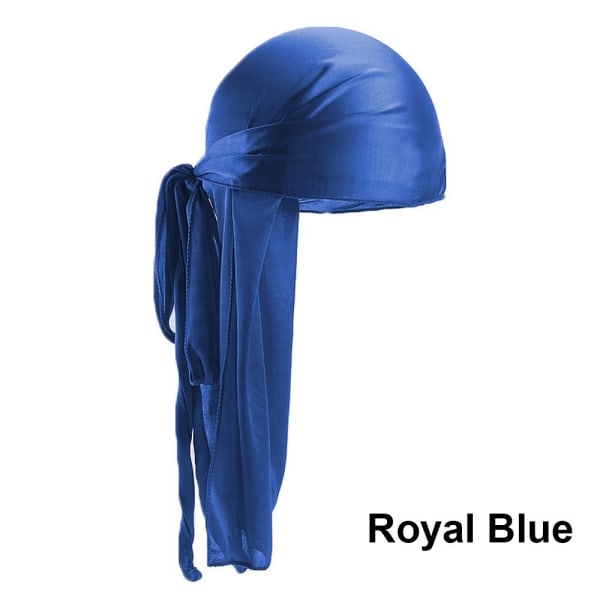 Bandana Silk Durag Pirate Hat ROYAL BLUE - täydellinen royal blue