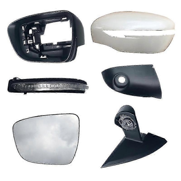 Vänster Höger Uppvärmd Spegelglasram Spegelkåpa Blinkers Ljus Kompatibel med Nissan Qashqai X-trail Murano Rogue Pathfinder 2014-2020-Perfet holder Left