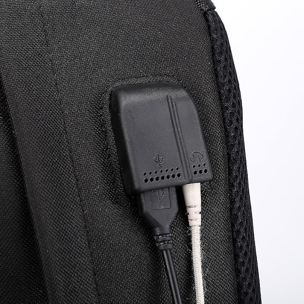 Black.pink Rygsæk USB Genopladelig Rygsæk Student Skoletaske - Perfet Blue