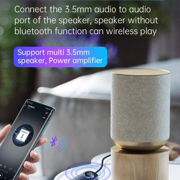 INF Trådløs Bluetooth sender/modtager håndfri AUX- Perfet