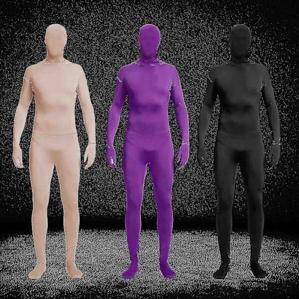 Täyspitkät unisex-spandex-venyttelyhousut aikuisille - Zentai katoava mies - täydelliset Nude Color 150CM