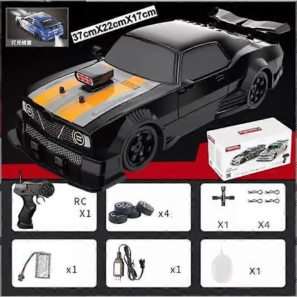 Slidey Boys Vapor Slide Drift RC-bil, 2.4G Hög Hastighet Driftbil, med Svanspray - Perfekt dodge