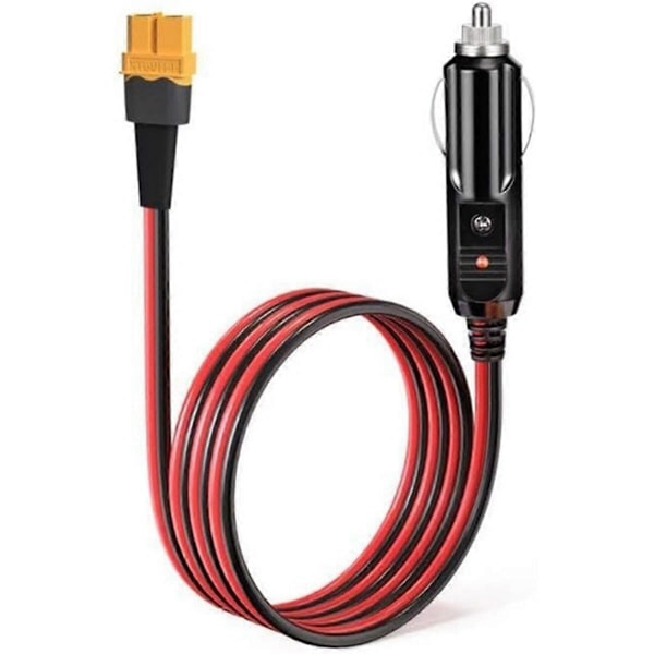 Kompatibel med XT60-kontakt skjøteledning med sigarettennerplugg 10FT 14AWG billader og adapterledning til Solar G-Perfet