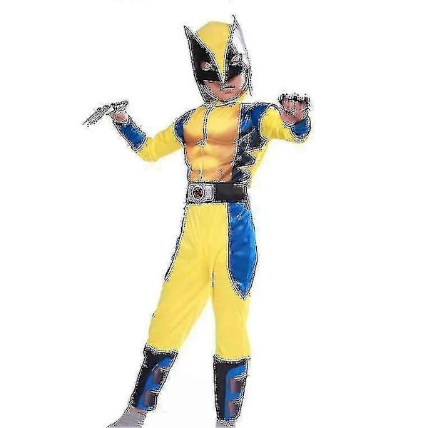 Wolverine Kostume til Drenge - Stramt Muskeldragt - Perfekt L-(130-140CM)