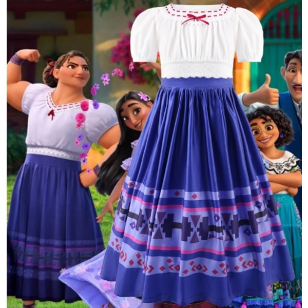Magic Full House Encanto Princess Dress Girls Cosplay Dress - Perfet 140cm