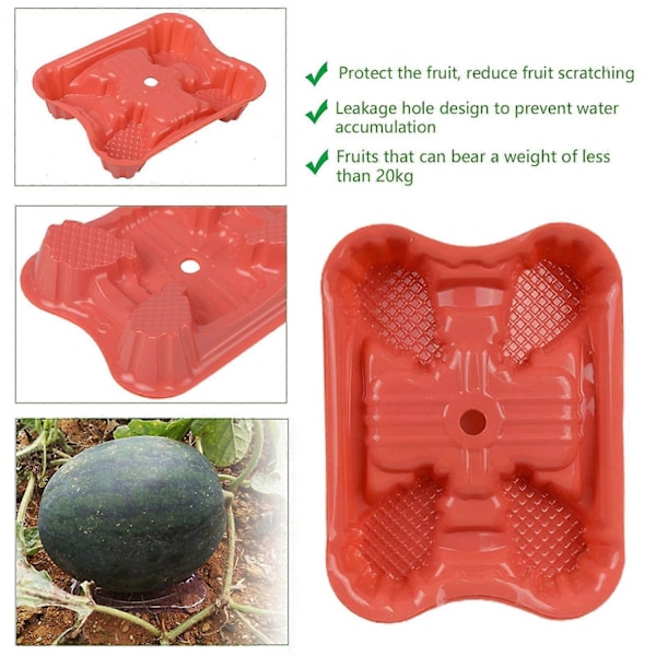 100 st Plast Melonvagga Stöd Trädgårdsväxt Vagga Skyddsställ Melon Squash Stödkuddar Mattor-Perfet